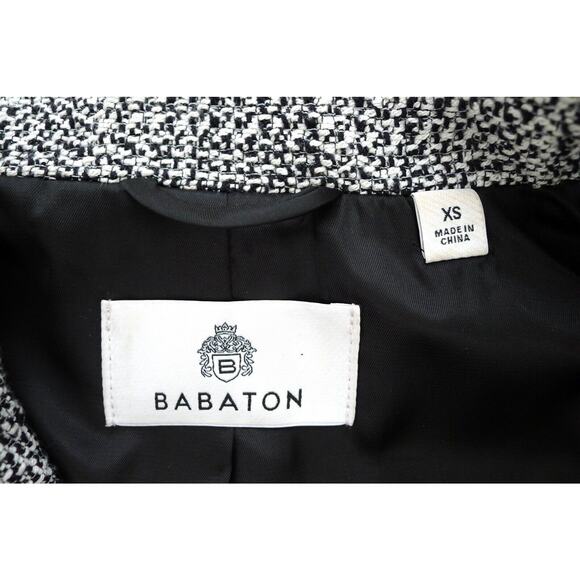 BABATON Tweed Linen-Blend Double-Breasted Index Blazer Jacket XS ARITZIA $228 - Picture 9 of 13